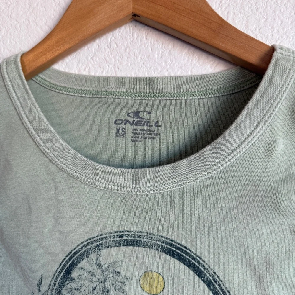 O’Neill Graphic Coastal Cropped Tank Top Sleeveless Cotton Women’s Size X-Small - Picture 4 of 5